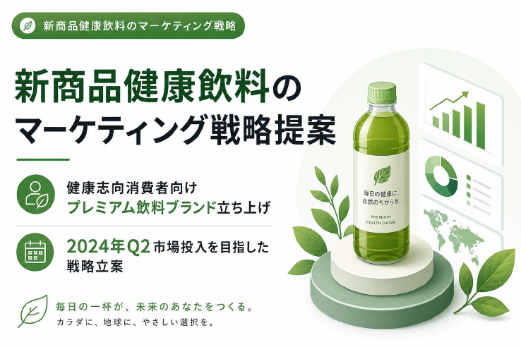 新商品健康飲料のマーケティング戦略提案